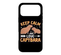 Custodia per iPhone 17 Pro Max Keep Calm And Love Capybara