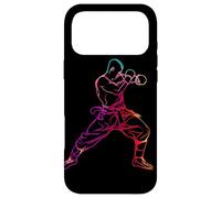Custodia per iPhone 17 Pro Max Kickboxing Oldschool Guy Line Art Muay Thai