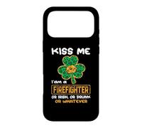 Custodia per iPhone 17 Pro Max Kiss Me I'm A Firefighter With Shamrock St Patricks Day