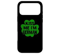 Custodia per iPhone 17 Pro Max Kiss Me I'm German Funny Germania San Patrizio Trifoglio