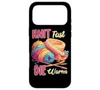 Custodia per iPhone 17 Pro Max Knit Fast, Die Warm Knitting Lover for Knitters