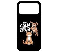 Custodia per iPhone 17 Pro Max La calma prima della tempesta (Gatto e cane)