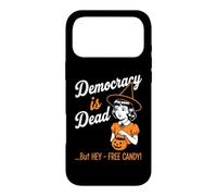 Custodia per iPhone 17 Pro Max La democrazia è morta (Ma Hey, caramelle gratis) Divertimento Donne Halloween