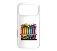 Custodia per iPhone 17 Pro Max La diversità ci rende bellissimi libri arcobaleno fiori
