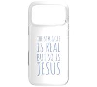 Custodia per iPhone 17 Pro Max La lotta è reale, ma lo è anche Gesù Amante Cristo Cristo Fede