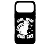 Custodia per iPhone 17 Pro Max La ragazza che ama il suo gatto - Ragazze feline