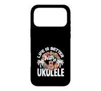 Custodia per iPhone 17 Pro Max La vita è migliore con un lettore musicale hawaiano ukulele
