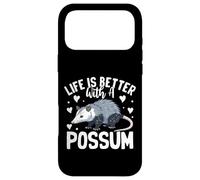 Custodia per iPhone 17 Pro Max La vita è migliore con un opossum divertente carino amante opossum
