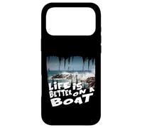 Custodia per iPhone 17 Pro Max La vita è migliore su una barca a vela marinaio barca a vela