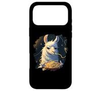 Custodia per iPhone 17 Pro Max Lama Mangiare Spaghetti Pasta Divertente Lama Cucina Italiana
