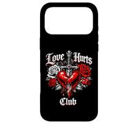 Custodia per iPhone 17 Pro Max L'amore fa male al club, design emo gotico