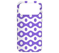 Custodia per iPhone 17 Pro Max Lavender Purple Wavy Lines Circular Dot Playful Retro Patten