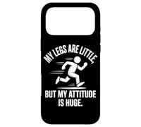 Custodia per iPhone 17 Pro Max Le mie gambe sono piccole ma il mio atteggiamento è enorme umorismo in esecuzione
