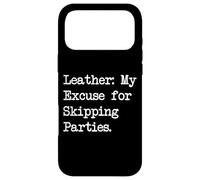 Custodia per iPhone 17 Pro Max Leather My Excuse for Skipping Party Funny Crafting Citazioni