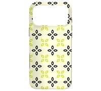 Custodia per iPhone 17 Pro Max Lemon Yellow Green Leaves Crosses Petals Botanical Pattern