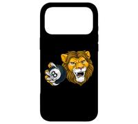 Custodia per iPhone 17 Pro Max Leone, cartone animato, carattere, presa a terra, uno, otto, palla, biliardo palla