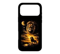 Custodia per iPhone 17 Pro Max Leone Savana Notte Luna Celeste Streak Fauna Selvatica