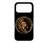 Custodia per iPhone 17 Pro Max Leone Zodiac Astrologia Afro Regina Nera Melanina