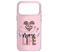 Custodia per iPhone 17 Pro Max Leopard Heart And Stethoscope Nurse Life For Nurse Mom