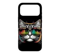 Custodia per iPhone 17 Pro Max Less Drama More Techno Cat Tee - Occhiali da sole & Beats