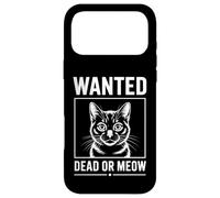 Custodia per iPhone 17 Pro Max Lettera a spina gatto Wanted Dead or Meow