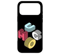 Custodia per iPhone 17 Pro Max Lettere in stampatello isometriche retrò con nome di battesimo Hugo