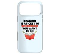 Custodia per iPhone 17 Pro Max LETTURA È UN BIGLIETTO PER DOVE VUOI ANDARE Reader Meme