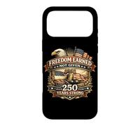 Custodia per iPhone 17 Pro Max Libertà guadagnata non data 250 anni Strong Patriotic Eagle US