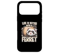Custodia per iPhone 17 Pro Max Life Is Better With A Ferret Cute Pet Animal Lover