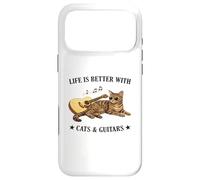 Custodia per iPhone 17 Pro Max Life is Better With Cats And Guitars Tabby Cat Guitarist
