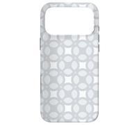 Custodia per iPhone 17 Pro Max Light Grey Silver Circle Rounded Bubble Nordic Pattern