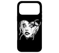 Custodia per iPhone 17 Pro Max Lilith Goth Pretty Girl Demoness x Cuore Lavoro nero