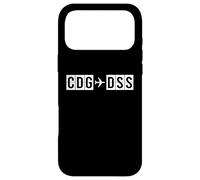Custodia per iPhone 17 Pro Max Linee di volo CDG DSS da Parigi a Dakar Air Codes