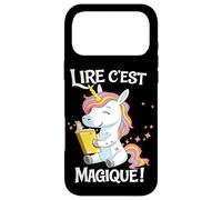 Custodia per iPhone 17 Pro Max Lire C Est Magique Licorne Lecture Enfants Francais