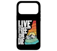 Custodia per iPhone 17 Pro Max Live Free or Die Retro New Hampshire Nature Graphic