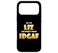 Custodia per iPhone 17 Pro Max Liz Joke IDGAF Meme Funny Halloween Decorations Elizabeth