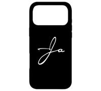 Custodia per iPhone 17 Pro Max Logo firmato scritto a mano in colore bianco