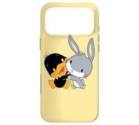 Custodia per iPhone 17 Pro Max Looney Tunes Bugs and Daffy Chibi Hug