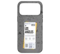 Custodia per iPhone 17 Pro Max LOS ANGELES LAX Boarding Pass Air Flight Ticket City Plane