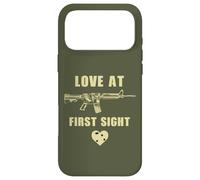 Custodia per iPhone 17 Pro Max Love at First Sight - Men's Funny Sarcastic Gun Humor