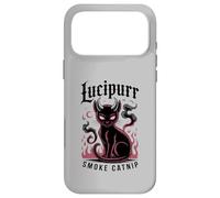 Custodia per iPhone 17 Pro Max Lucipurr Cat Smoke Catnip Horror Movie Wizard My Meowdy