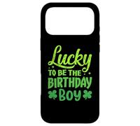 Custodia per iPhone 17 Pro Max Lucky to Be the Birthday Boy Shamrock St Patrick's Day Boys