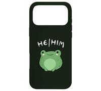 Custodia per iPhone 17 Pro Max lui lui pronomi rana carino LGBT Queer estetica