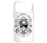 Custodia per iPhone 17 Pro Max Lui non è qui è risorto Gesù Cristo Dio Retro Christian