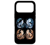 Custodia per iPhone 17 Pro Max Lupi mistici Ululando Luna Divertente Fantasy Wildlife