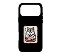 Custodia per iPhone 17 Pro Max Lupo Mangiare Sushi Giapponese Ramen Anime