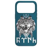 Custodia per iPhone 17 Pro Max Lupo Tengri Antica Iscrizione Turca Spirituale