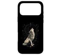 Custodia per iPhone 17 Pro Max Lupo Ululante Celeste Costellazione Cosmica