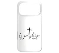 Custodia per iPhone 17 Pro Max Made To Worship Cross Salmo 95:1 Christian Believer