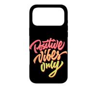 Custodia per iPhone 17 Pro Max Maglietta con citazioni motivazionali e grafica "Positive Vibes Only"